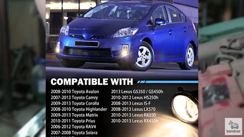 Left & Right Fog Light Assembly Compatible with Toyota Venza Avalon Camry Corol