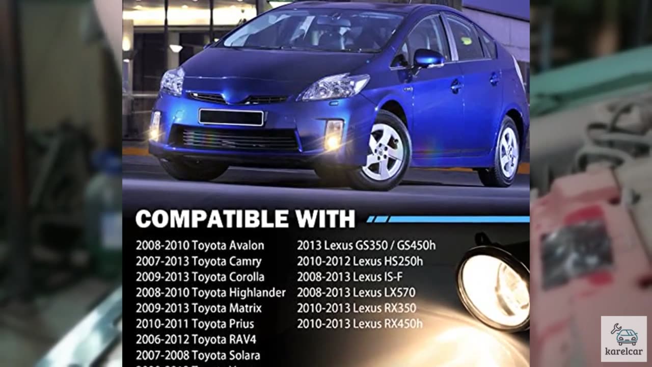 Left & Right Fog Light Assembly Compatible with Toyota Venza Avalon Camry Corol