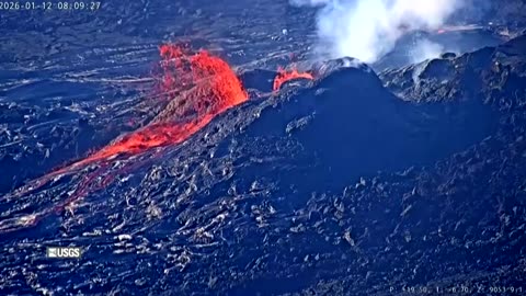 Hawaii's Kilauea Volcano spews high lava fountains