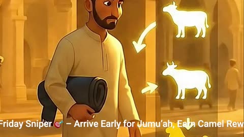 “Friday Sniper 🎯 – Arrive Early for Jumu‘ah, Earn Camel Rewards”
