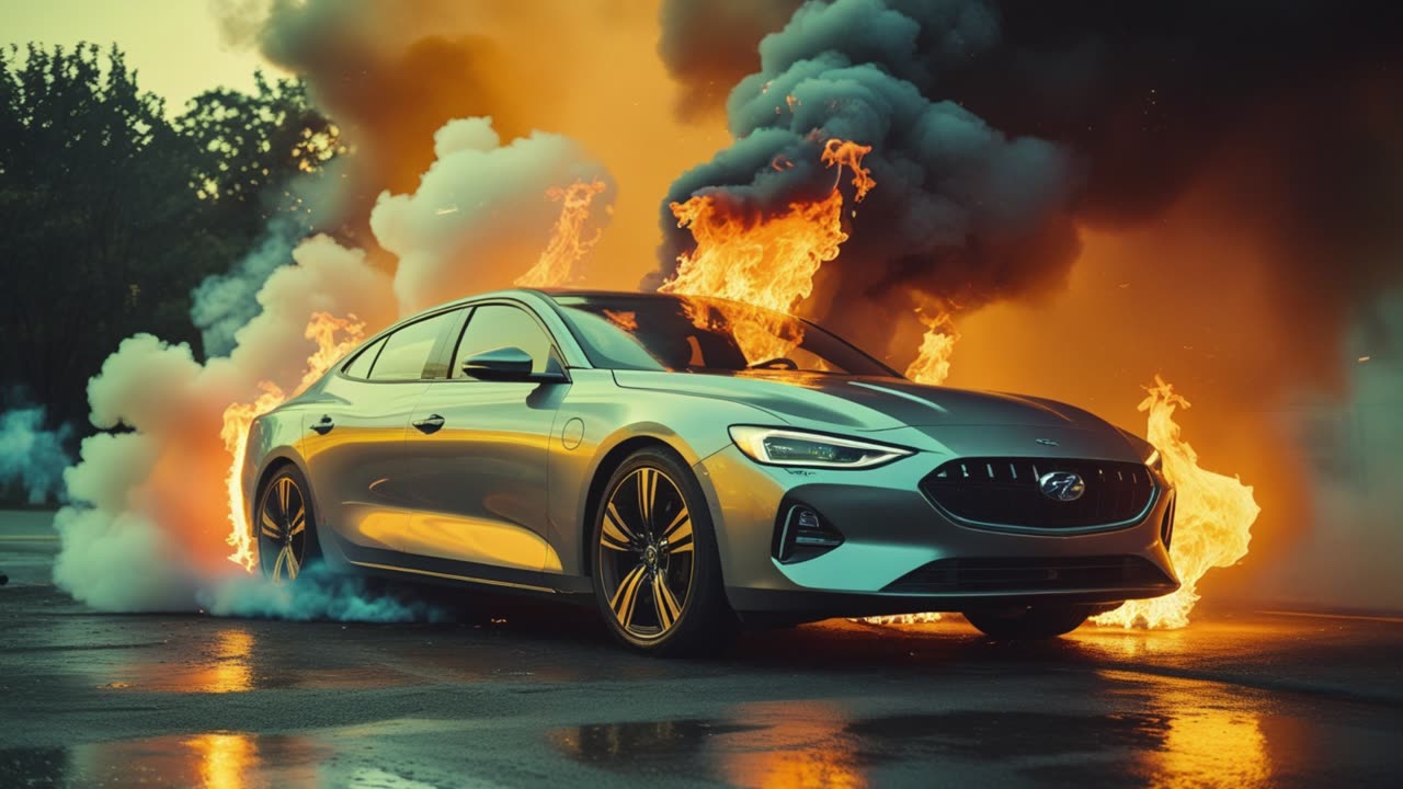 Electric Cars are Extremely Dangerous - Lithium-ion Battery can Burn extremely aggressive