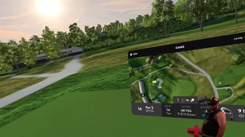 Playing a quick 9 in Golf+ on Meta Quest 3S