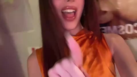 The smile of tgirl to halloween