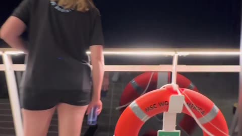 Outside on MSC World America Deck 8: Supercharged Shuffle and Views!