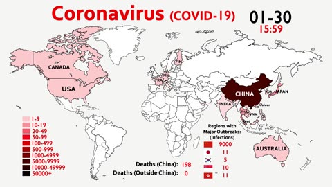 WORLD MAP TIMELAPES OF CORONA VIRUS SINCE 2020