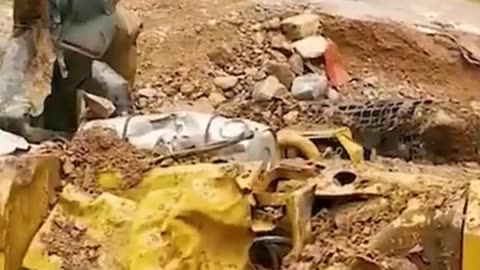 Excavator Sinks into Disaster! 🕳️🔥