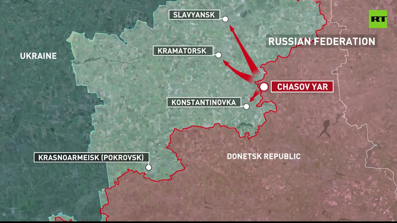 Russian forces capture Chasov Yar, a key supply route and logistical hub