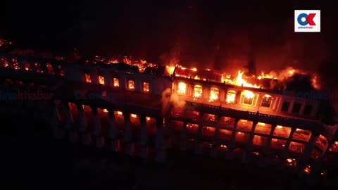 El fuego arrasa la sede del Gobierno de Nepal