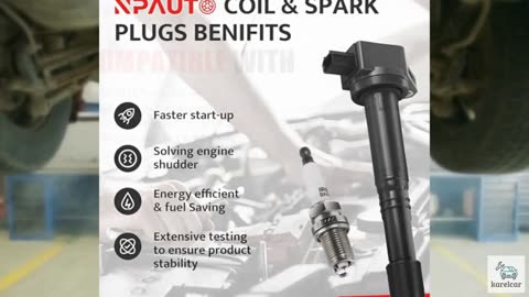 Ignition Coil Pack and Spark Plugs Kit fit for L4 2.4L 2008 2009 2010 2011 2012
