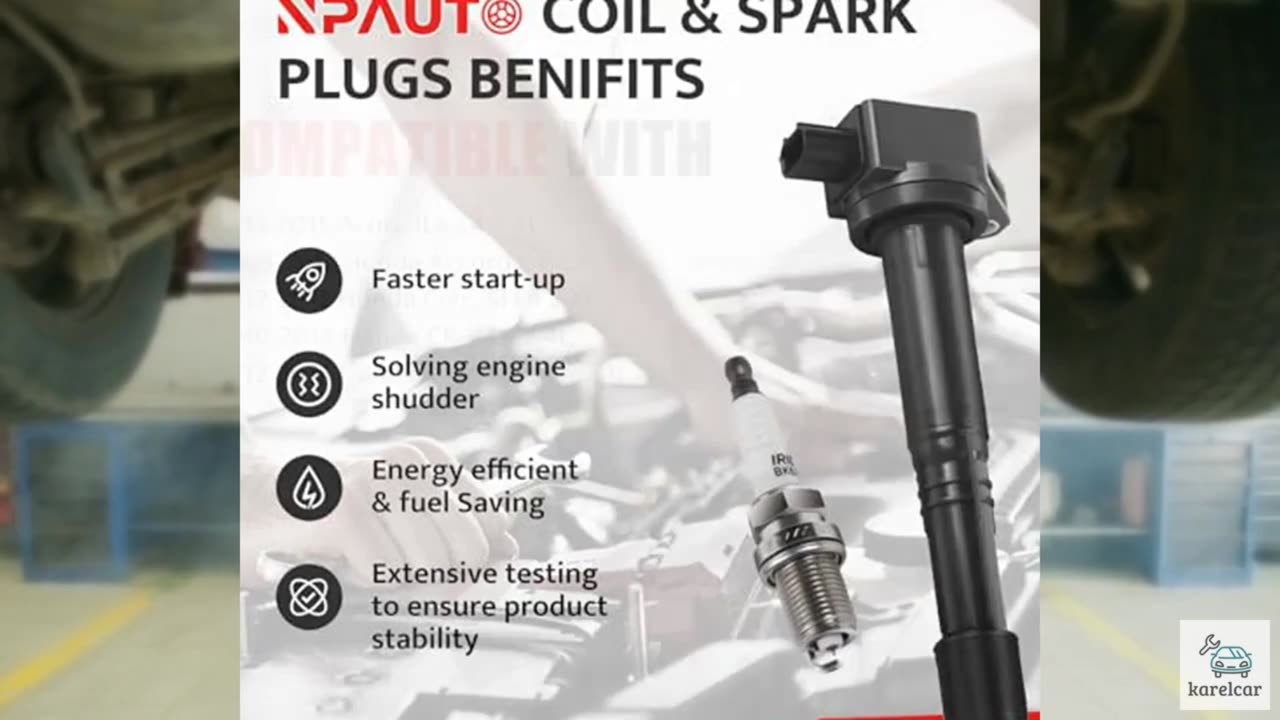 Ignition Coil Pack and Spark Plugs Kit fit for L4 2.4L 2008 2009 2010 2011 2012