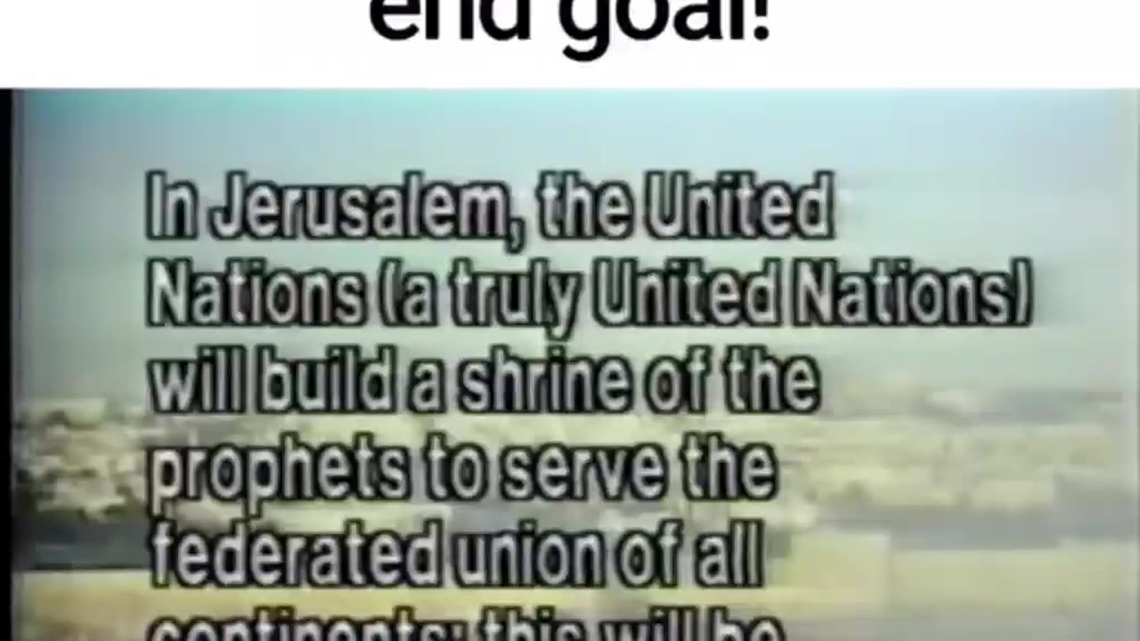 A NEW WORLD ORDER HAS ALWAYS BEEN THE END GOAL.