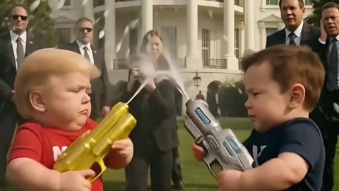 Baby Trump With Baby Elon Birthday Celebrations🤩🥳🥰