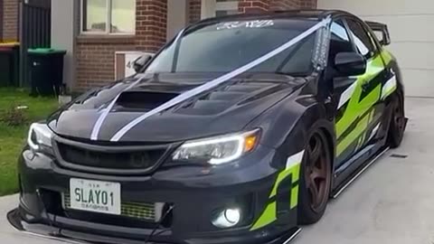 Subaru Impreza WRX 3rd Gen - Custom LED Windshield / Glass Suction Holder Prop Display Showcase. 🚗💚