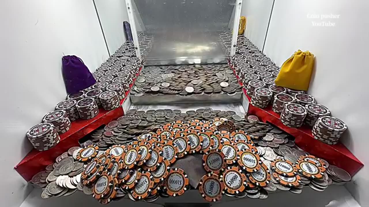 1 Quarter challenges high limit coin pusher