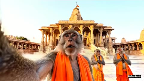 Mandir Mein Monkey Ka Vlog 😱🛕 | Funny Devotional Vibes | Desi Vlogger