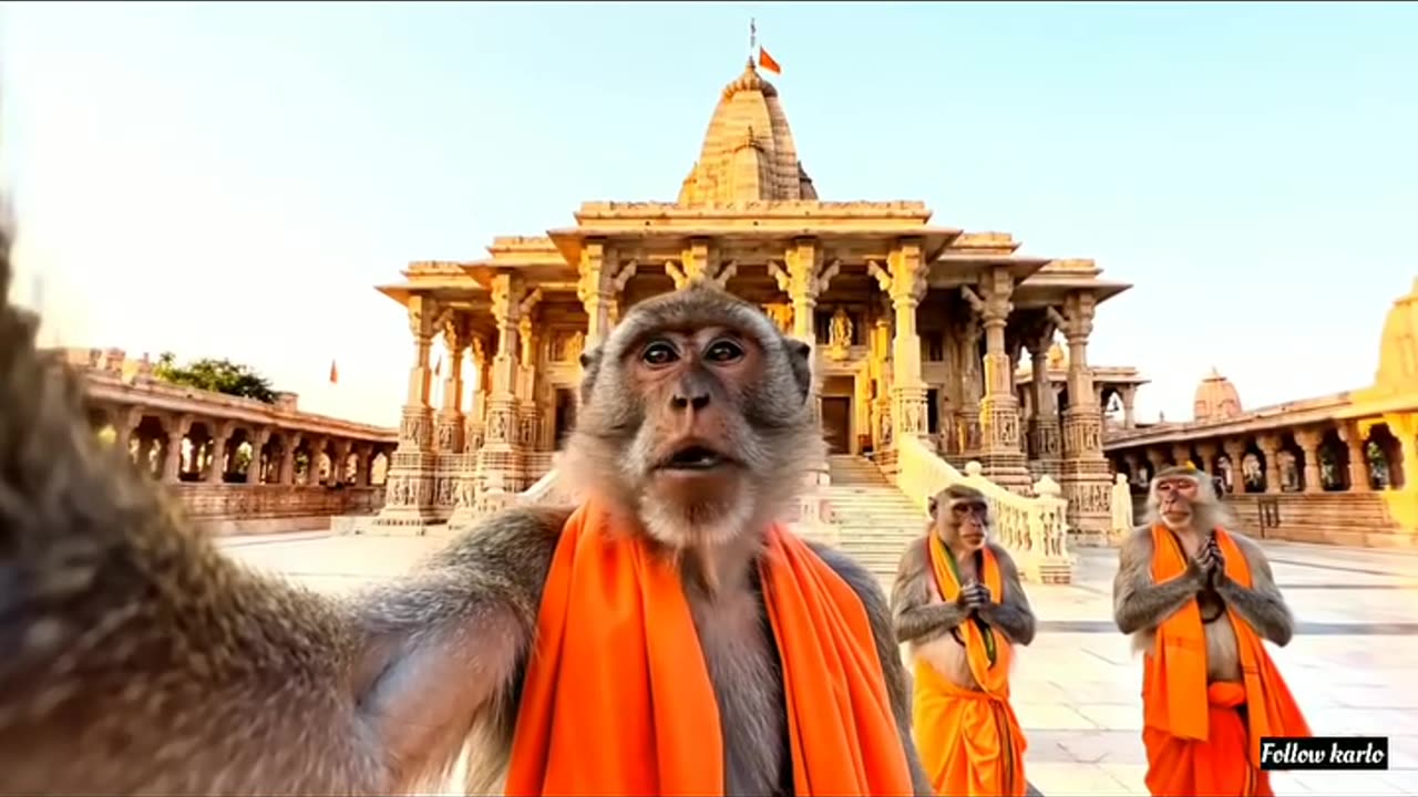 Mandir Mein Monkey Ka Vlog 😱🛕 | Funny Devotional Vibes | Desi Vlogger