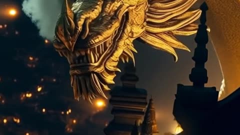 Smoking Dragon Protects The temple