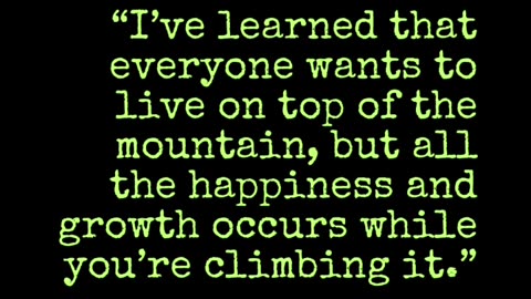 It’s not about the destination