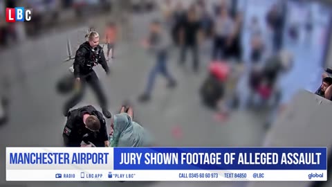 Bodycam footage of alleged police assault at Manchester Airport shown in court LBC