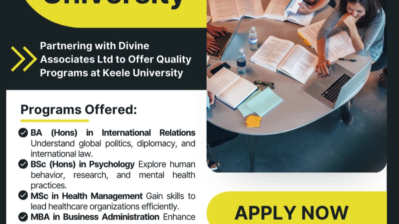 Shape Your Future with Keele University & Divine Associates Ltd