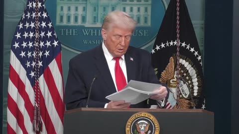 President Trump holds up mugshots of some of the heinous criminals his administration