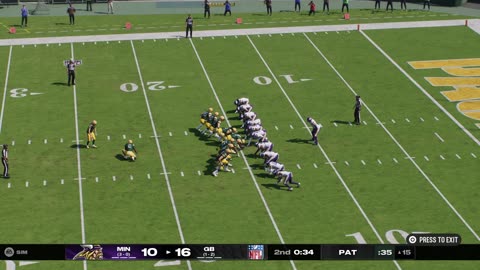 Madden 25 Green Bay Packers Franchise Year 1 Game 4 Vikings Vs Packers CPU Vs CPU