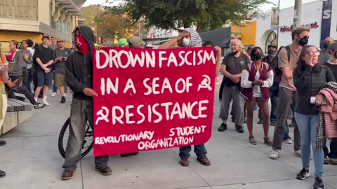 Antifa shouting “f*** you dead homie” at a TPUSA event in UC Berkeley to mock