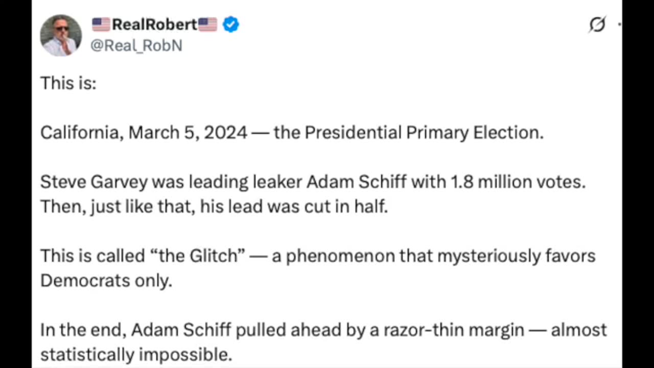 How Steve Garvey Lost An Election Adam Schiff Won by a Hairline