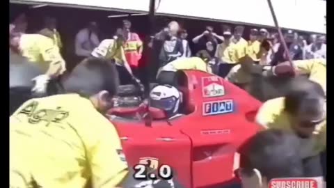 Alain Prost 🇫🇷 Ferrari Pit Stop at 1990 French GP 🏎️🔥 F1 Retro Action!