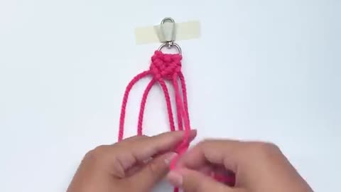 DIY 4 Macrame Keychain Tutorial | Easy Macrame Keychain for Total Beginner
