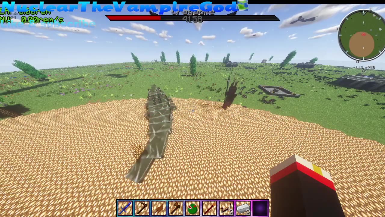 Minecraft Mob Battle Morgoth vs giant crocadile