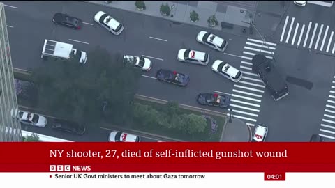 Police officer among four killed in New York office building shooting | BBC News