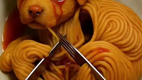 Cutting Cute Puppy Dog AI Spaghetti Baby With Crying Jelly Bones Meltdown