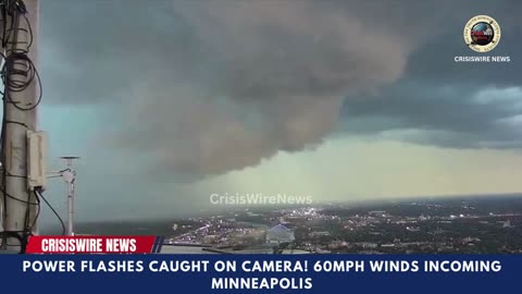 Power Flashes Caught on Camera! 60mph Winds Incoming — Minneapolis #SevereThunderstorm Visual