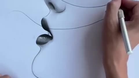 Woman Pencil Drawing | Hair Strands