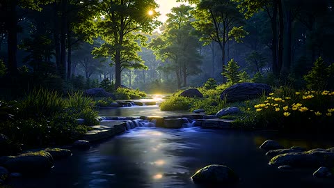 Relaxing Forest Symphony | Birds Chirping - Gentle Babbling of the Brook - Soft Rustle of Leaves