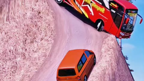 Bus Hill Climb Driving#shots #trnting #bus #driving