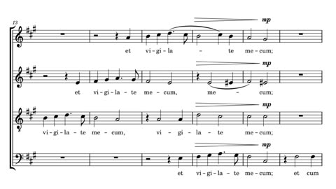 World Premiere of "Tristis est anima mea"