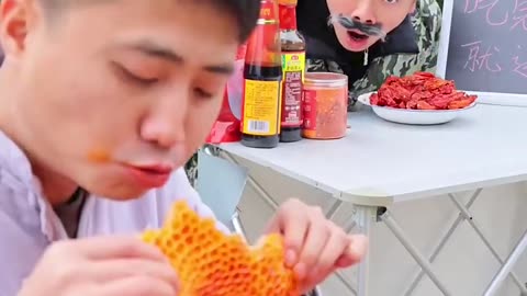 Songsong is crying from being spicy_ Ermao doesn_t feel spicy😂 _mukbang _chinesecuisine _asmr
