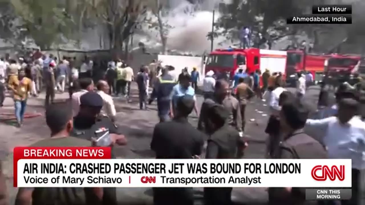 Air India flight to London crashes with 242 on board