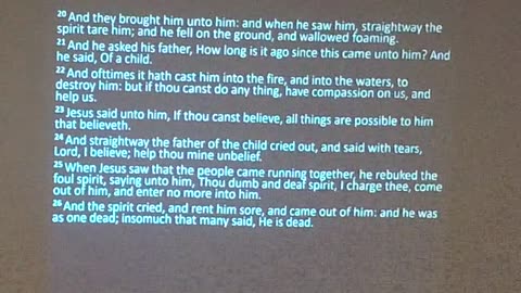 Lessons from the Gospel of Mark 9/25/26