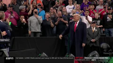 NCAA crowd goes absolutely haywire for President Donald Trump as he makes