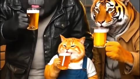An Orange and white chubby cat beaten Mouse 🐭 _cat _catlover _cats(1080P_HD)(720P_60FPS)