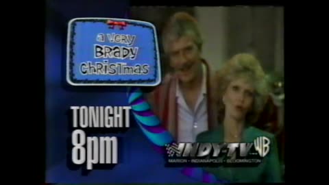 December 1996 - WNDY Promo for 'A Very Brady Christmas' & 'Bob Knight Show' Bumper