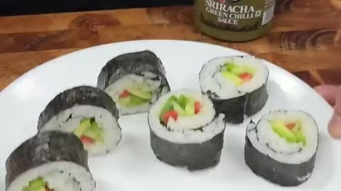 Veg Sushi ASMR __ _shorts _food _cooking _asmr