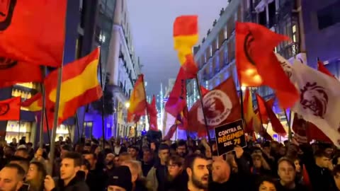 Manifestación de Frente Obrero España bajo lema "Contra el Gobierno de la Vergüenza"