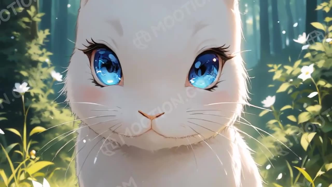 Rabbit eating a golden yellow Apple