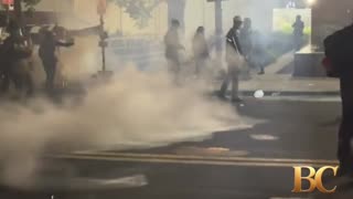Carnage at Portland detention center as crowd tries to storm holding cells