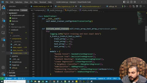 45.6 Model Trainer Implementation Krish Naik ML