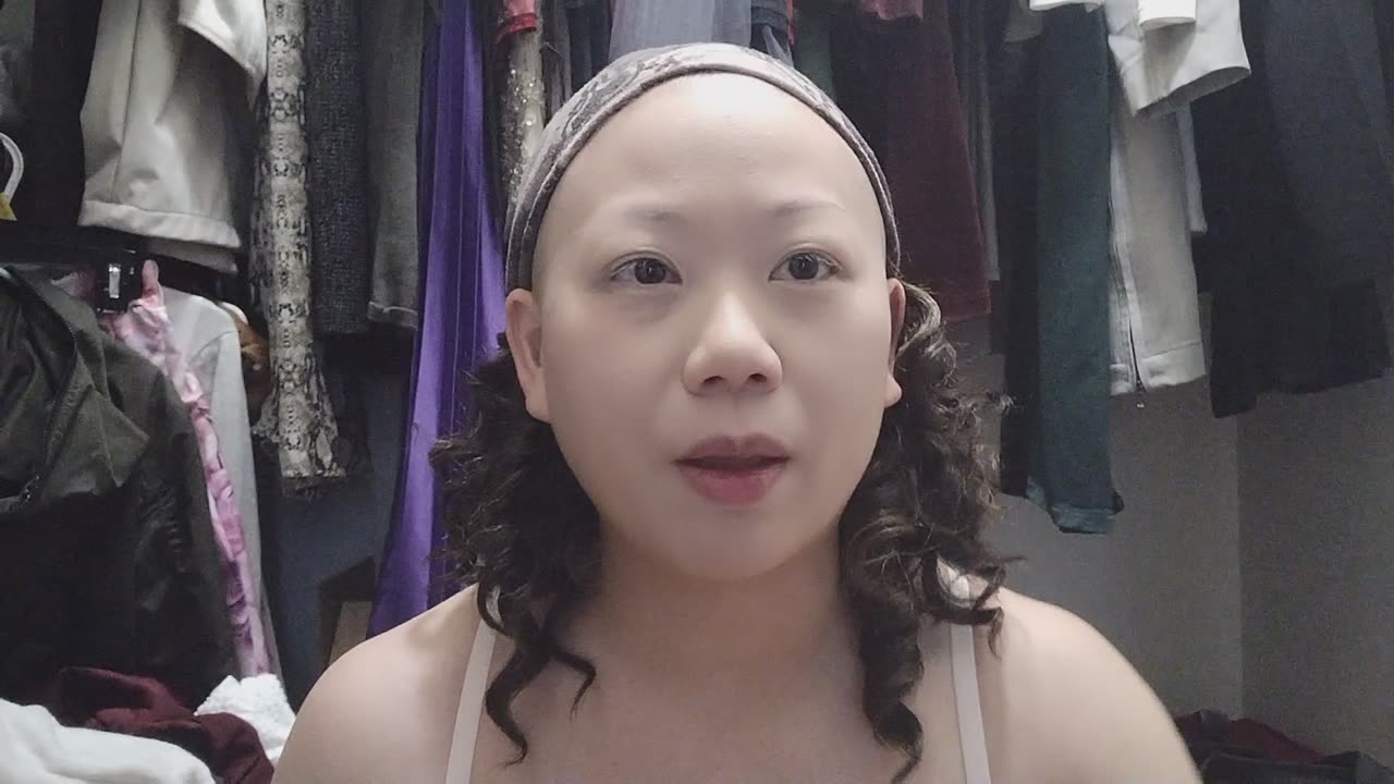 Doing my makeup concealer and foundation in my closet